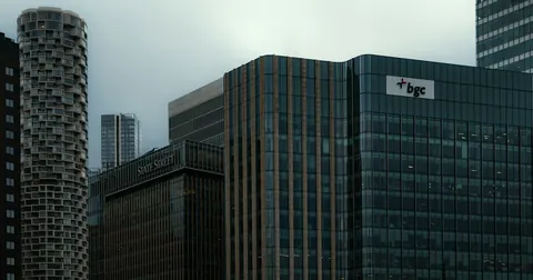 Modern office buildings in Canary Wharf